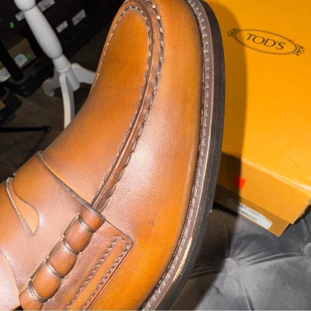 New Size 10.5 (UK 9.5) Tod’s Mocassino Loafers Brown Leather